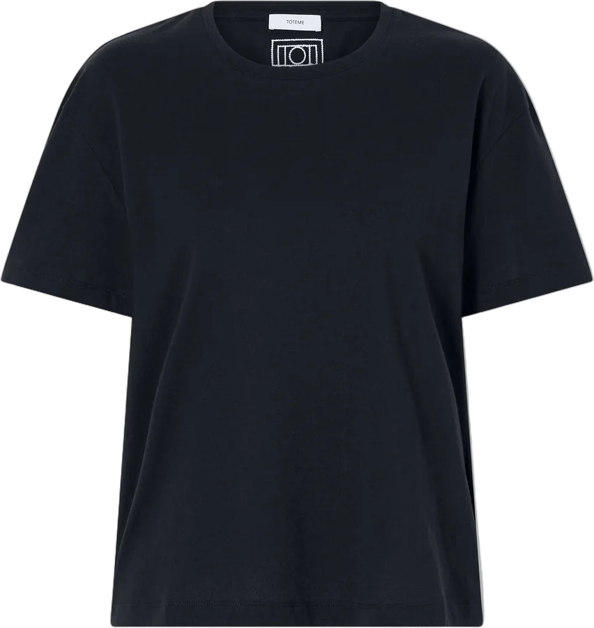 Black cotton tee
