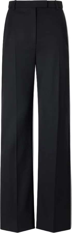 Black wide-leg trousers